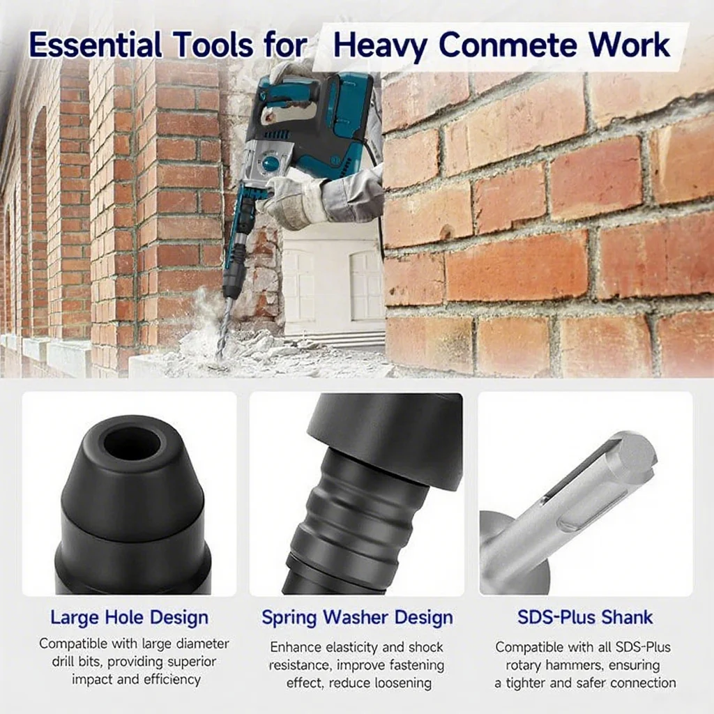 

1Pc SDS Plus to SDS Max Adapter For Rotary Hammer Drill Converter 210mm Tools Accessory Impact Drill Socket Adapter Unique desig