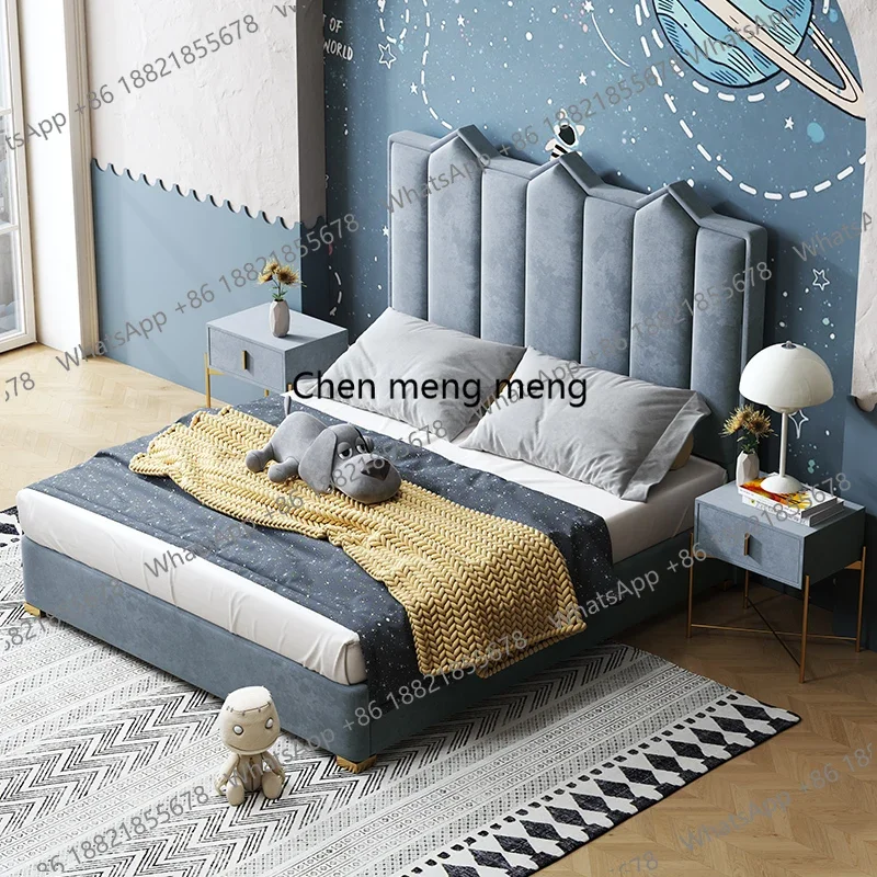 Simple Wooden Kids Beds Decoration Safety Single Custom Toddler Kids Bed Boys Modern Design Cama Infantil Furniture For HomeEz