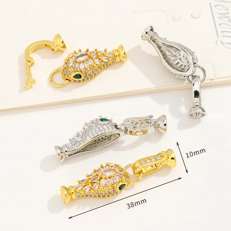 Juya DIY Natural Stones Pearls Talisman Jewelry Making Mountings Handmade Decoration Floating Dragon Clasps Accessories Supplies