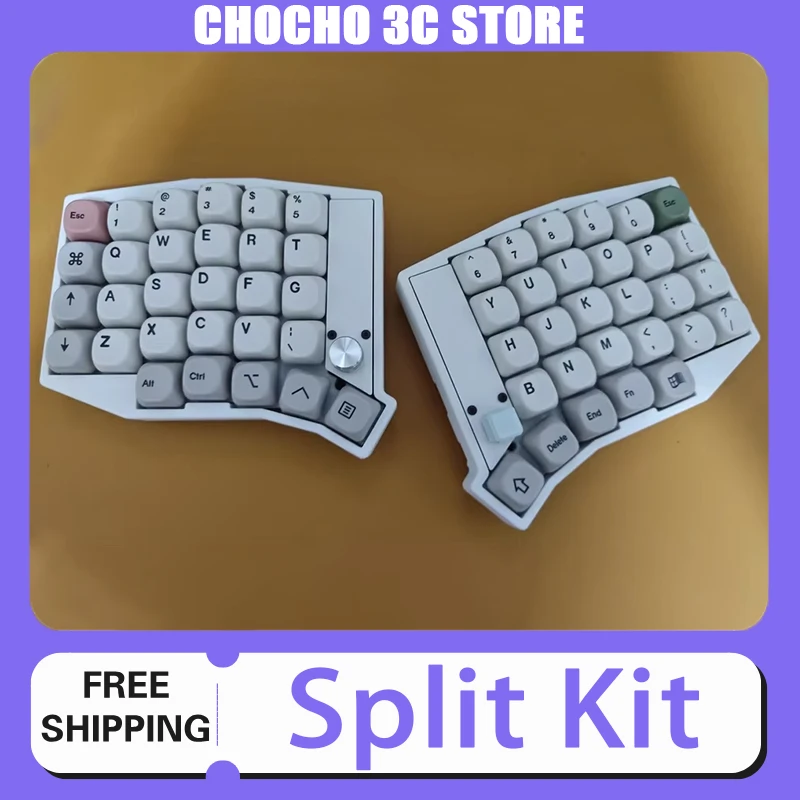 Sofle Split Keyboard Bluetooth Dual Mode Zmk Scheme Custom Rgb Hot Swap With View Directional Rocker Knob Screen Keyboard Gift