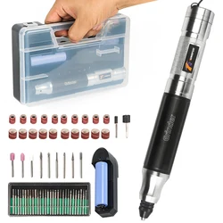 Rechargeable Mini Drill Lithium Cordless Engraving Pen DIY Rotary Engraver for Jewelry Wood Glass Stone Carving Drill Machine