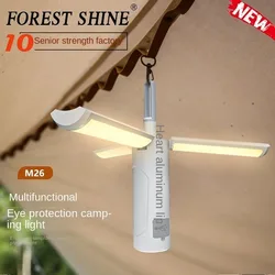 Iluminação exterior impermeável portátil, USB Recarregável, Forte sucção magnética, Viagem mão pendurada, Luz de acampamento dobrável