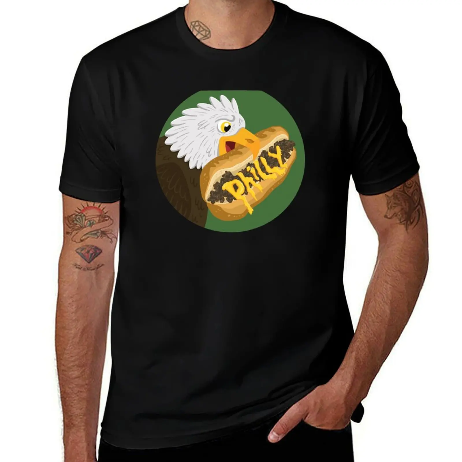 

Philly Cheesesteak Eagle T-Shirt Casual Everyday Short Sleeve T-Shirt