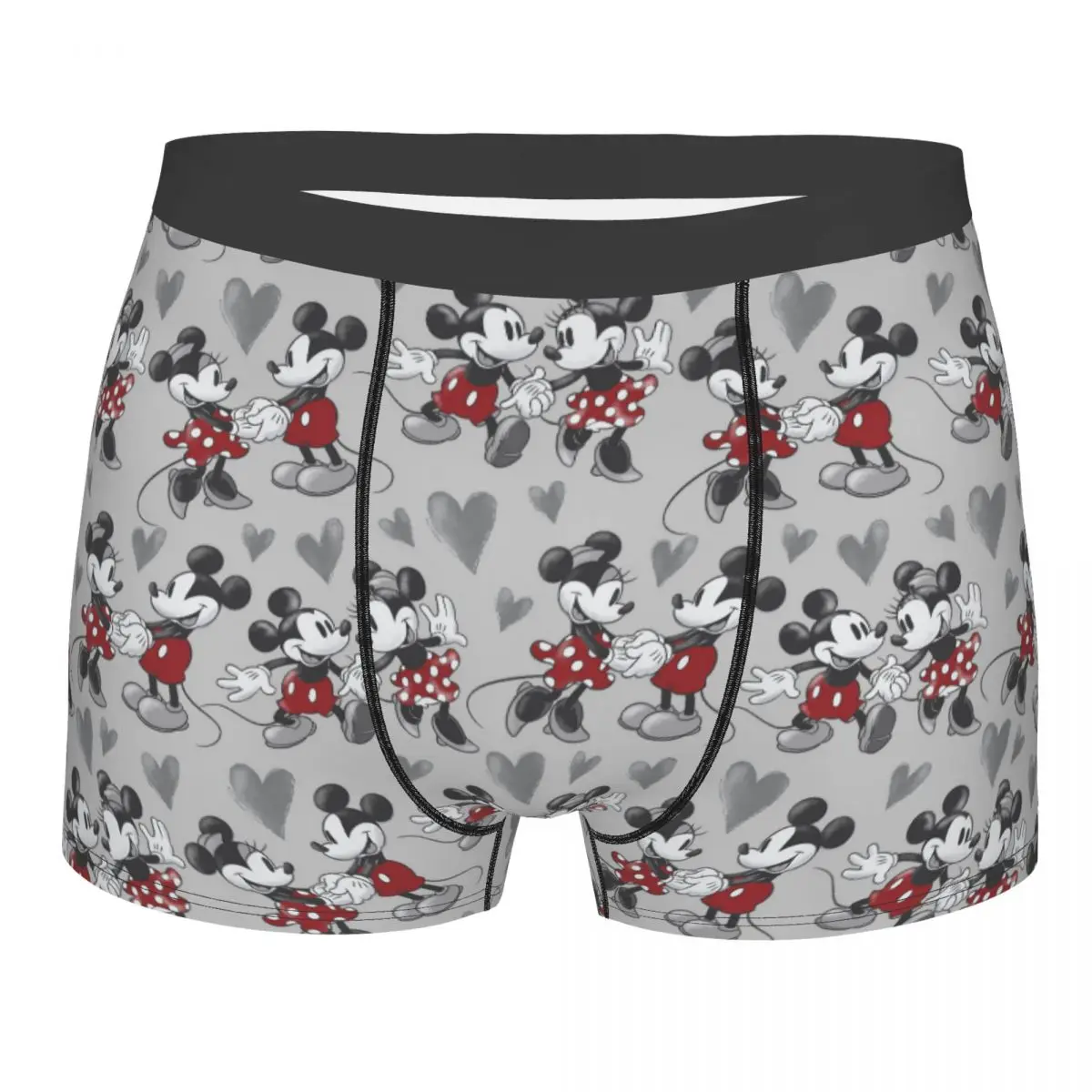 Custom Lovely Micky And Minnie Mouse Underwear Men Breathable Boxer Briefs Shorts Panties Soft Underpants For Homme