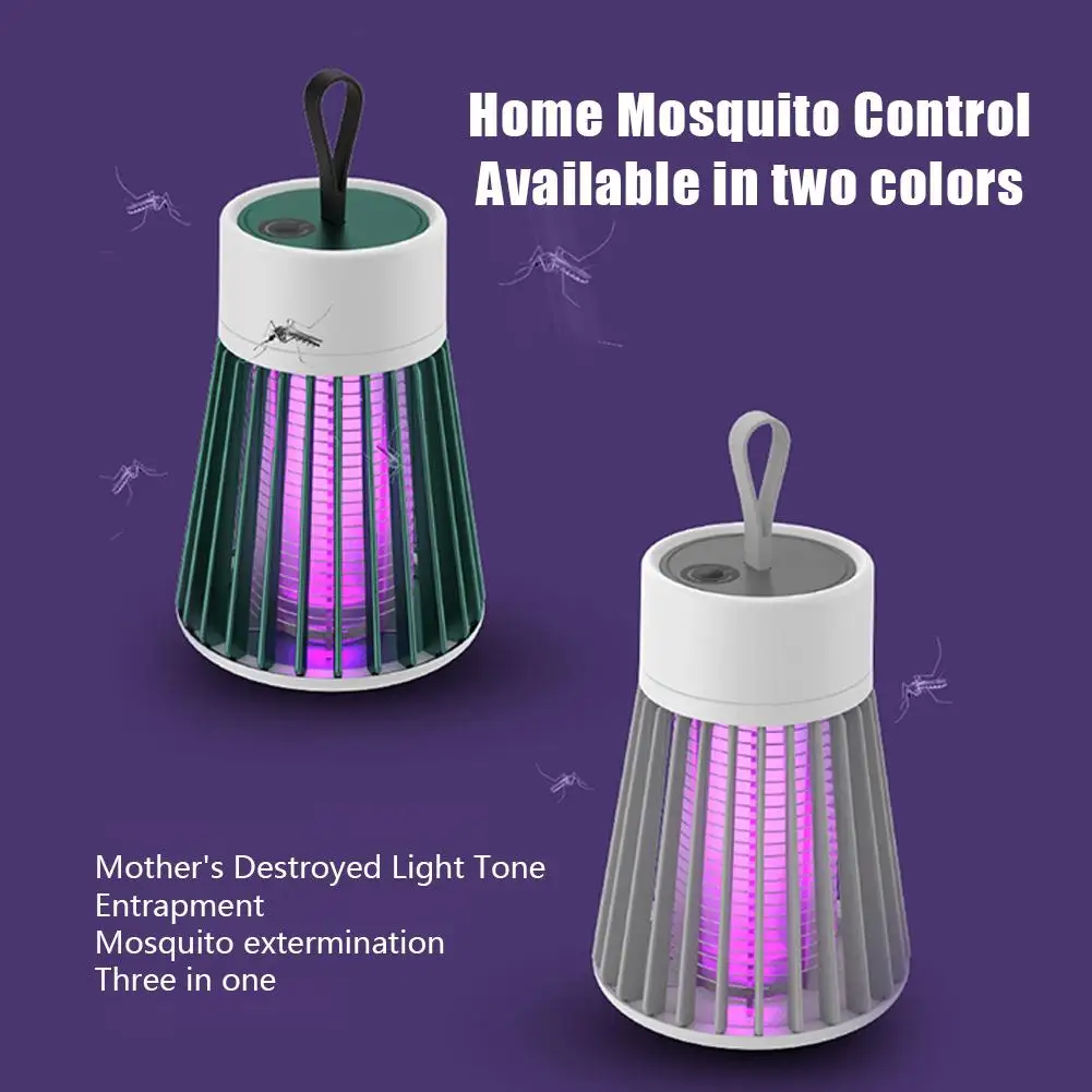 Mosquito Killer Lamp USB Charging Camping Lighting LED Color Lamp 2 Fly Electric Killer Mosquito Bug Zapper Insect C4F6