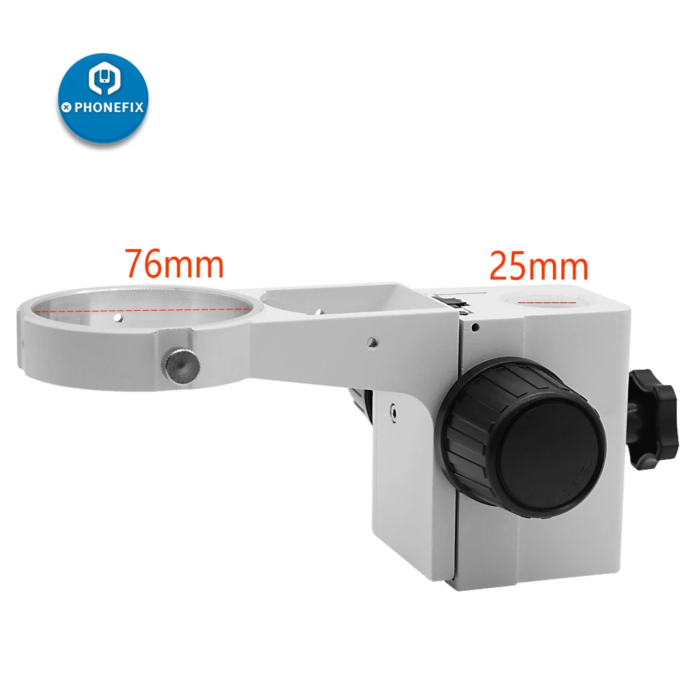 76mm Diameter Adjustable Microscope Table Stand Holder Articulating Arm Focusing Bracket Microscopio Accessories for PCB Repair