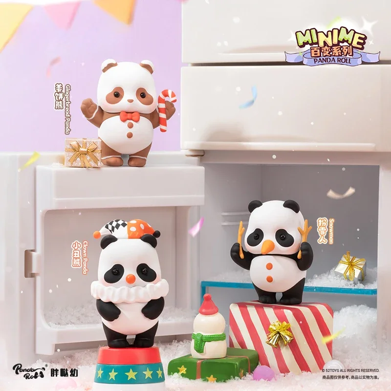 52toys pandaroll minime changeable series blind box mystery box toys kawaii anime figure cartoon model surprise kids