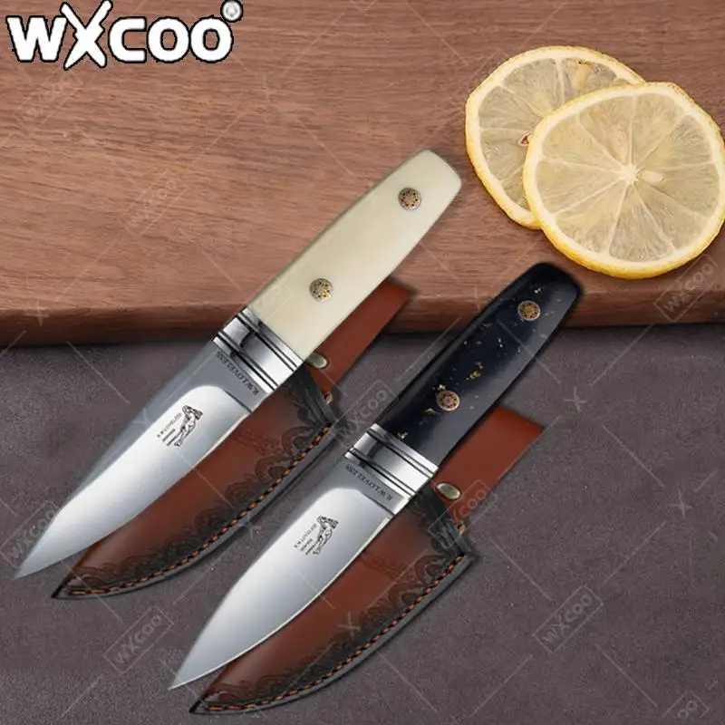 

WXCOO Stainless Steel Steak Knife Durable Forged Butcher Knife for Kitchen Accessories with Sheath Cooking BBQ Chef Knife