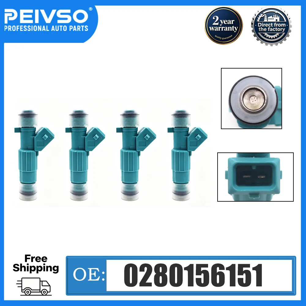 4 Inyectores de Combustible 0280156151 93325236 Compatibles con Chevrolet CELTA Corsa Celta MPFI 1.4L 1.6L Accesorios para Automóviles