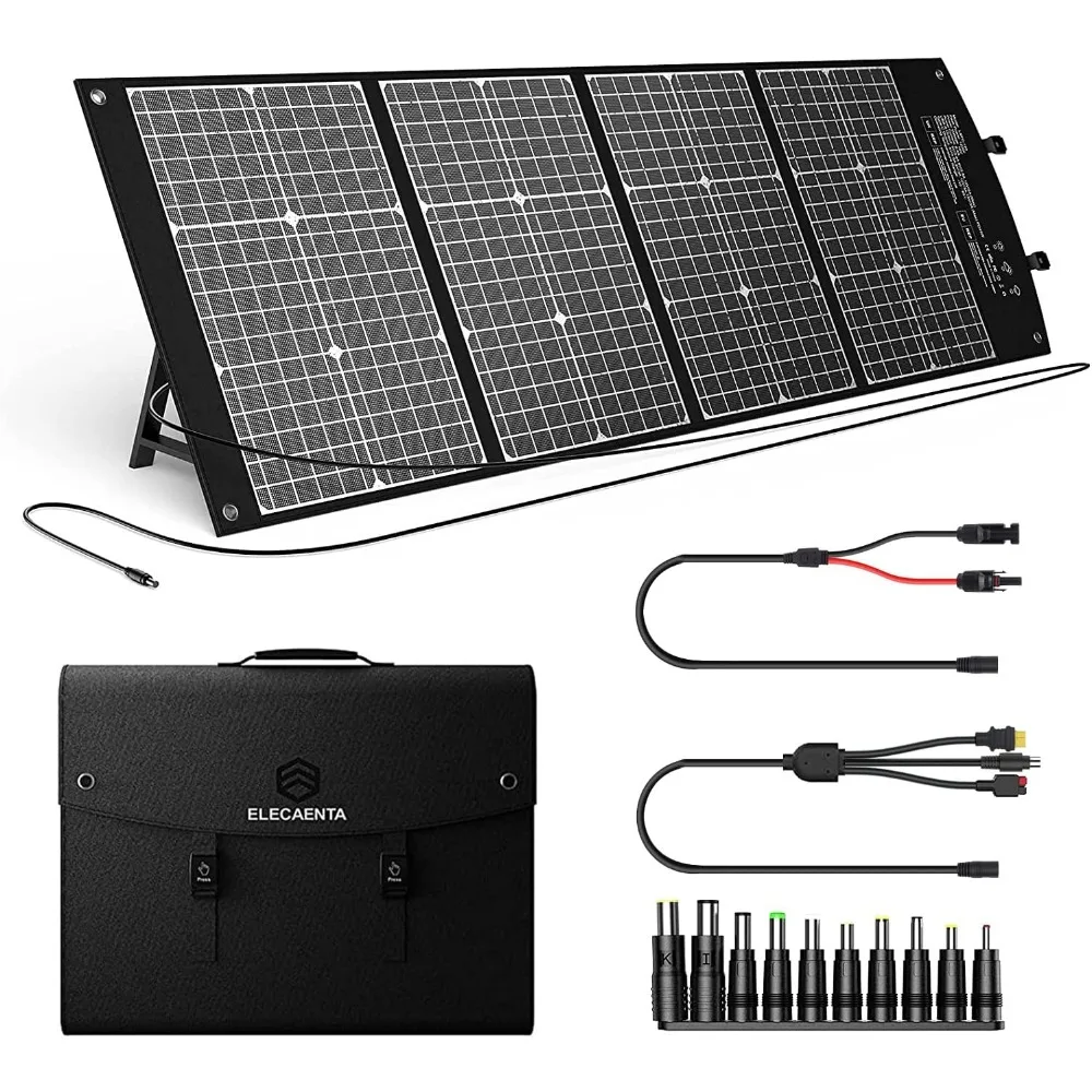 

120W Portable Solar Panel with 25% Efficiency for Power Station and 45W USB-C Fast Charging