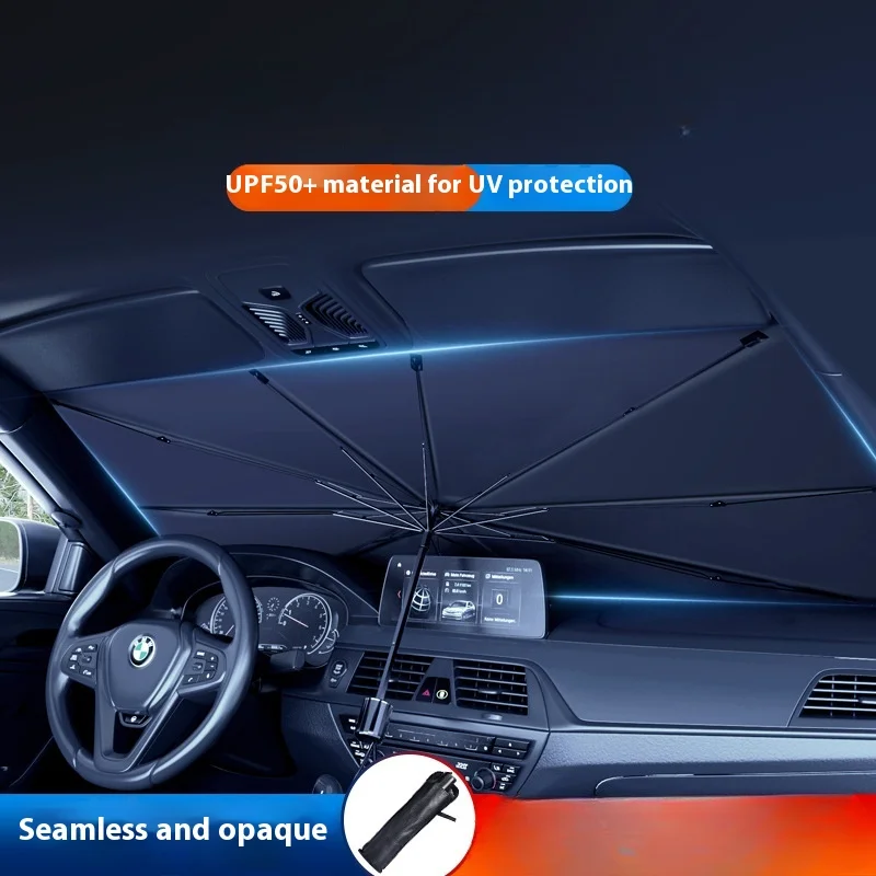 Car Sunshade Umbrella Windshield Folding Front Parasol Umbrella Type Sun Shade for Car Window Summer Sun Protection Accessories