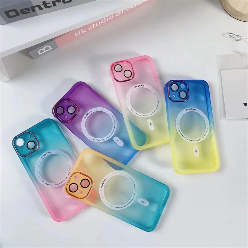 Magnetic Fall Prevention Clear Shockproof Phone Case For iPhone 11 12 13 14 15 16 Pro Max Plus For Magsafe Wireless Charge Cover