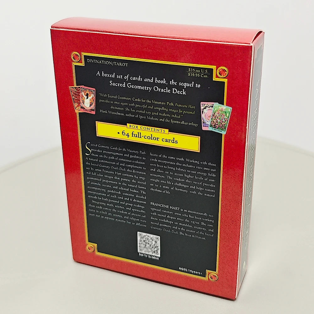Sacred Geometry Cards for The Visionary Path 10.4*7.3cm - 64 Pcs Oracle Cards Integrating Math, Science, and Spirituality