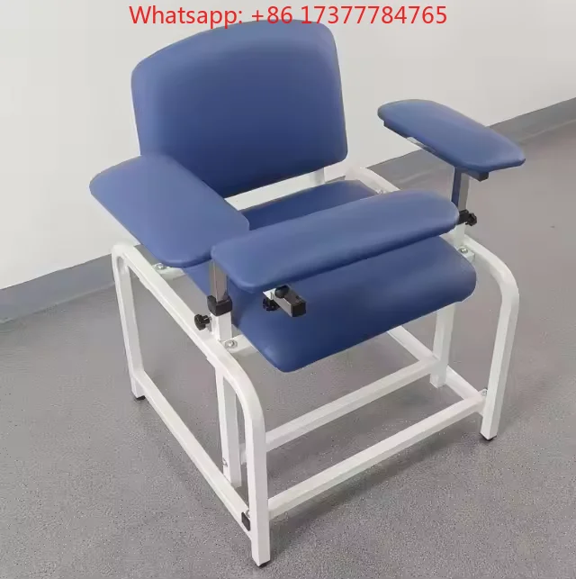 Rehabilitation Medical Chair with Adjustable Armrest, Durable Manual Design, Factory Direct Donation Supply