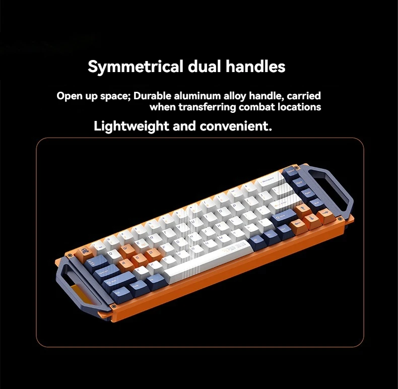 MECHA 65 Tri-mode Mechanical Keyboard Customized Wireless Hot Swap RGB 1KHz Return Rate Ergonomics Gaming Mechanical Keyboard