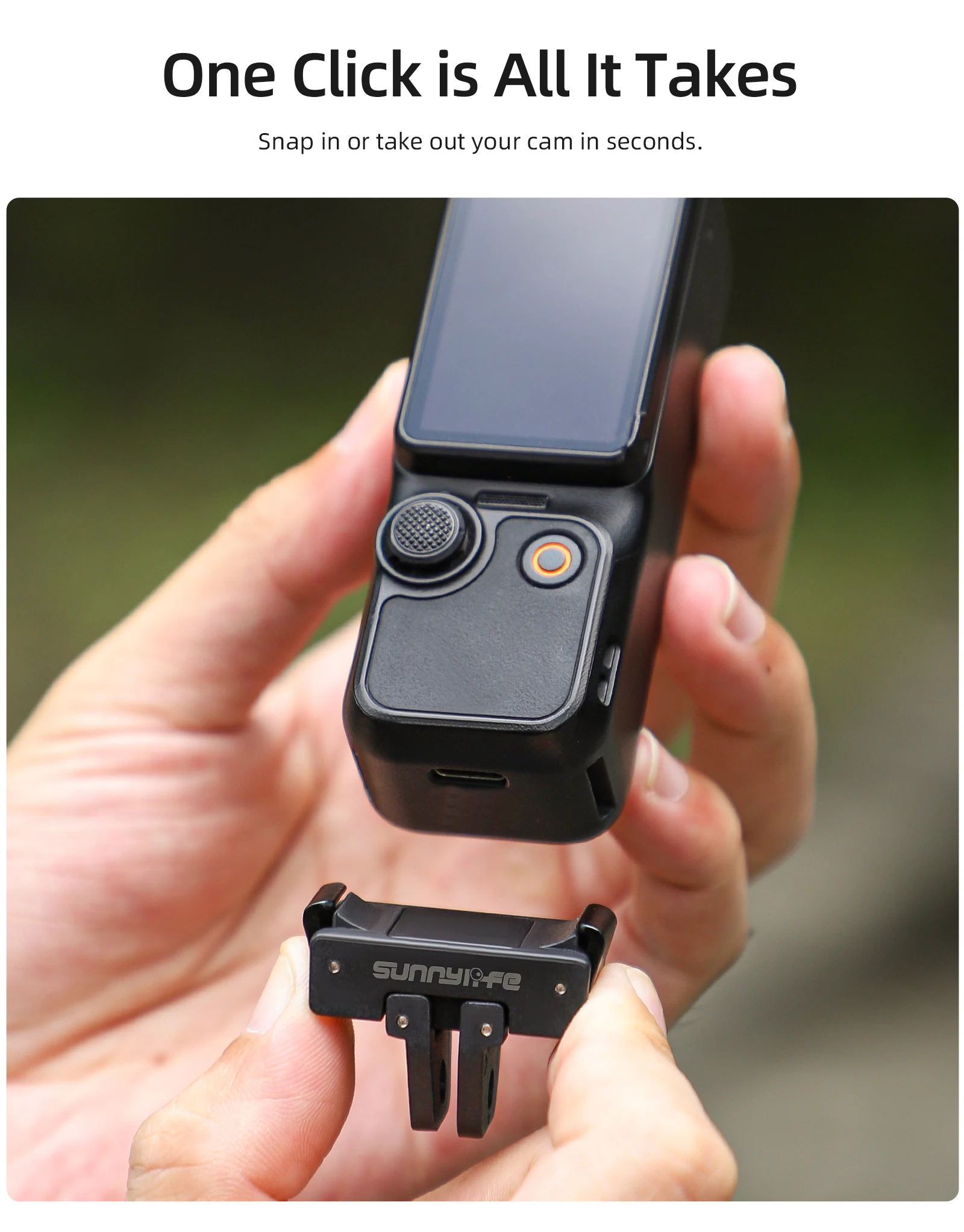 Quick Release Mount Adapter For DJI OSMO Pocket 3 Camera Foldable Extension Bracket Tripod Adapter Mount  Accessories