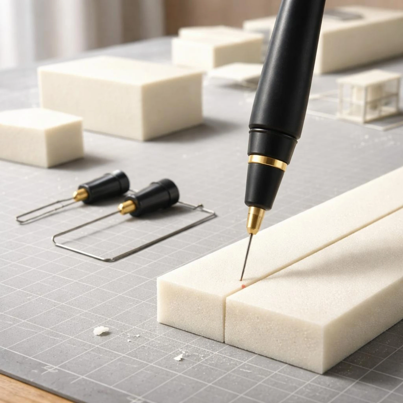 Electric Foam Cutting Pen Cylindrical Grip Foam Cutting Pen Styrofoam Cutter Kit Easy to Use Fast Heating