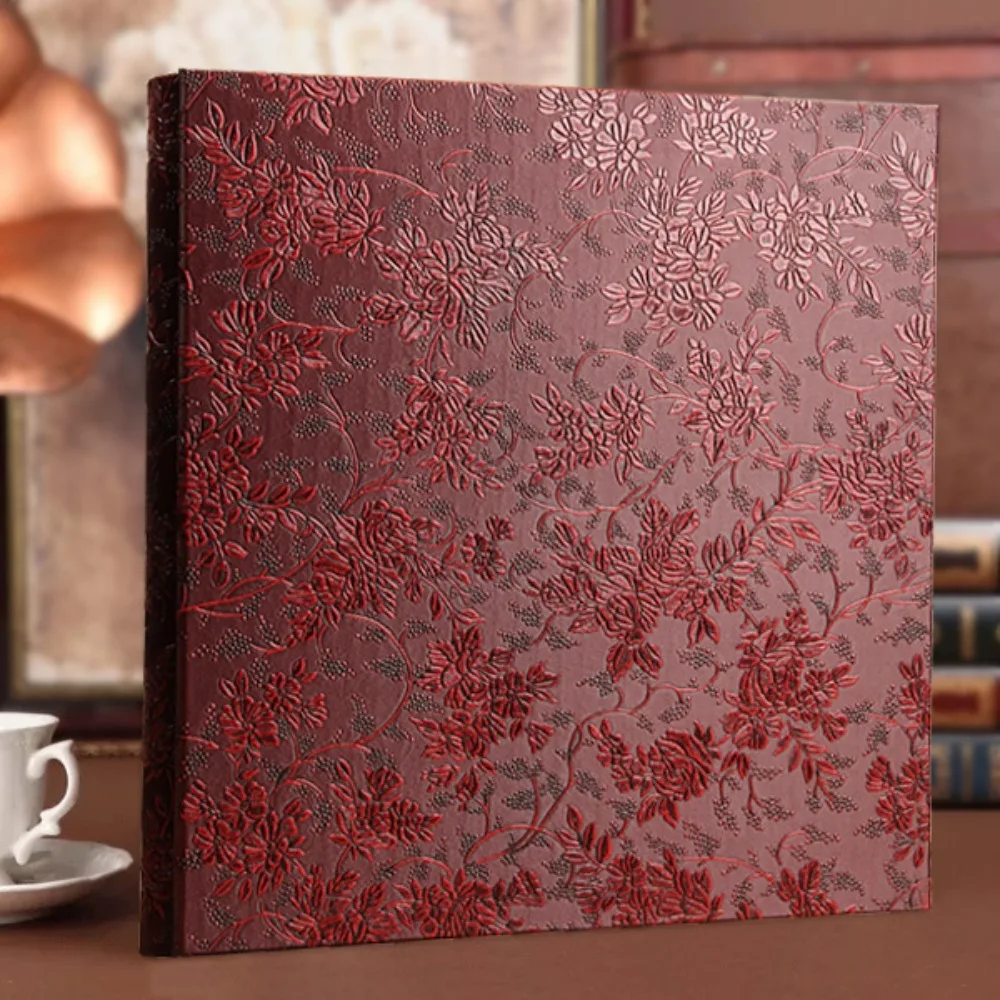 Printed Pattern Photo Storage Album 6-inch 400 Photos Capacity Photo Album Plastic PU Cover Commemorative Album Wedding Photos