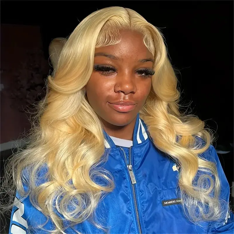 Rosabeauty 613 HD Transparent Blonde Body Wave 13x6 Lace Front Human Hair Wig For Women Brazilian Lace Frontal Wig PrePlucked