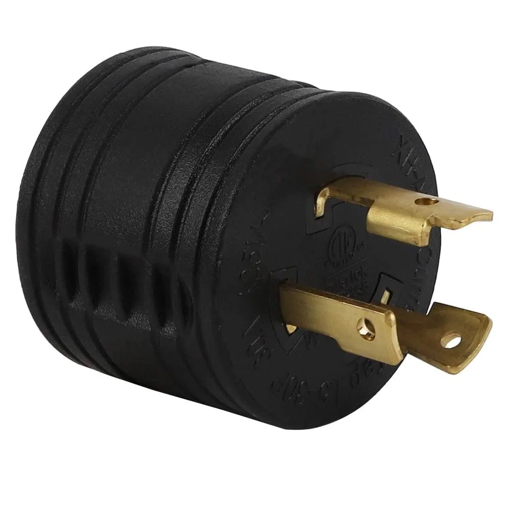 30 Amp AC Generator Adapter L5-30P Male to TT-30R Female for RV Applications Compatible with EU Series Inverters
