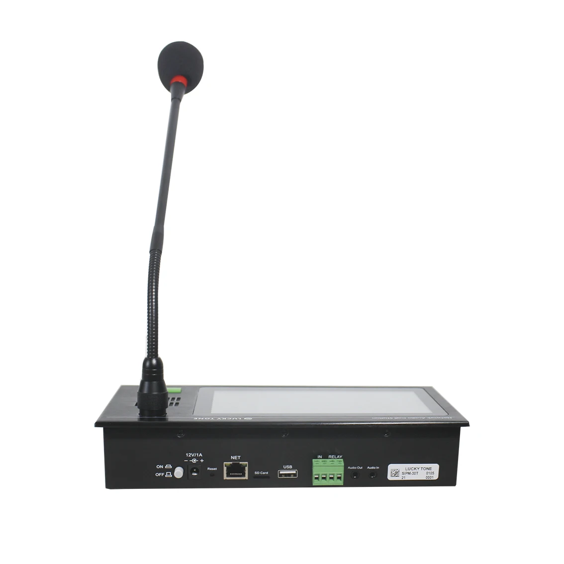 

IP SIP Touch Screen Control Station SIP Network PA System Paging Microphone with Intercom Support offline talkback