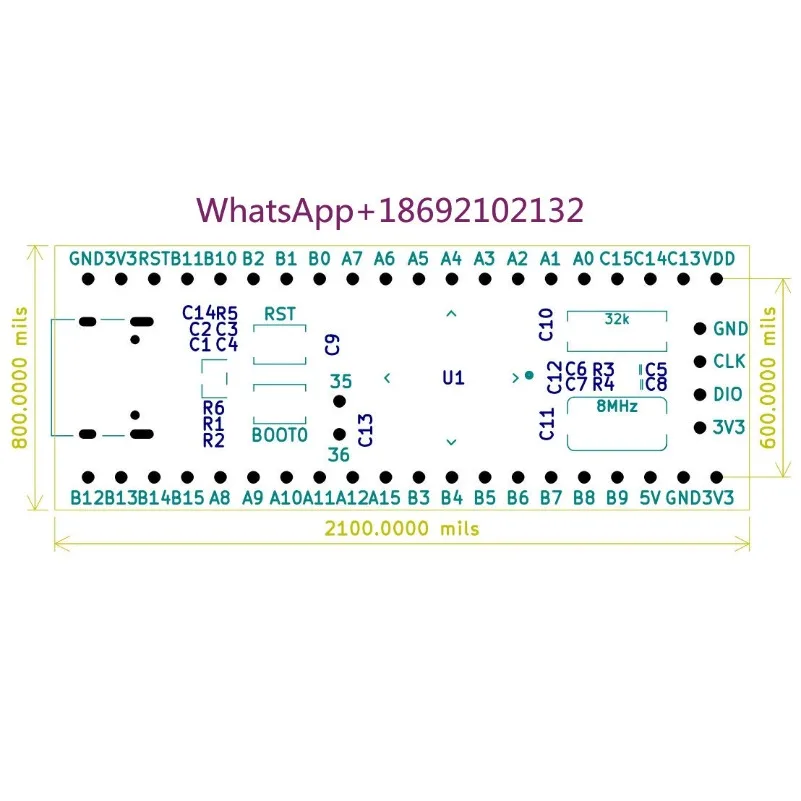 HC32F052JATA Development Board Core Board STM32F051C8T6 Minimum System Huada