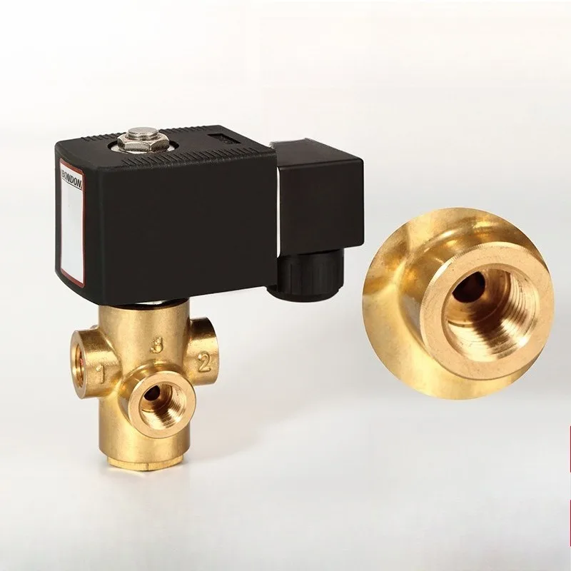 Parts are suitable for BONDON new three-way solenoid valve, brass, various connections solenoid valve one in and two out