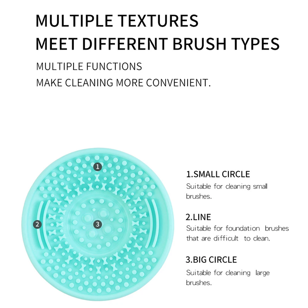 

3pcs Makeup Brush Cleaning Pad Silicone Mat Durable Easy to Clean for Brushes Sponges Tools Beauty Accessories