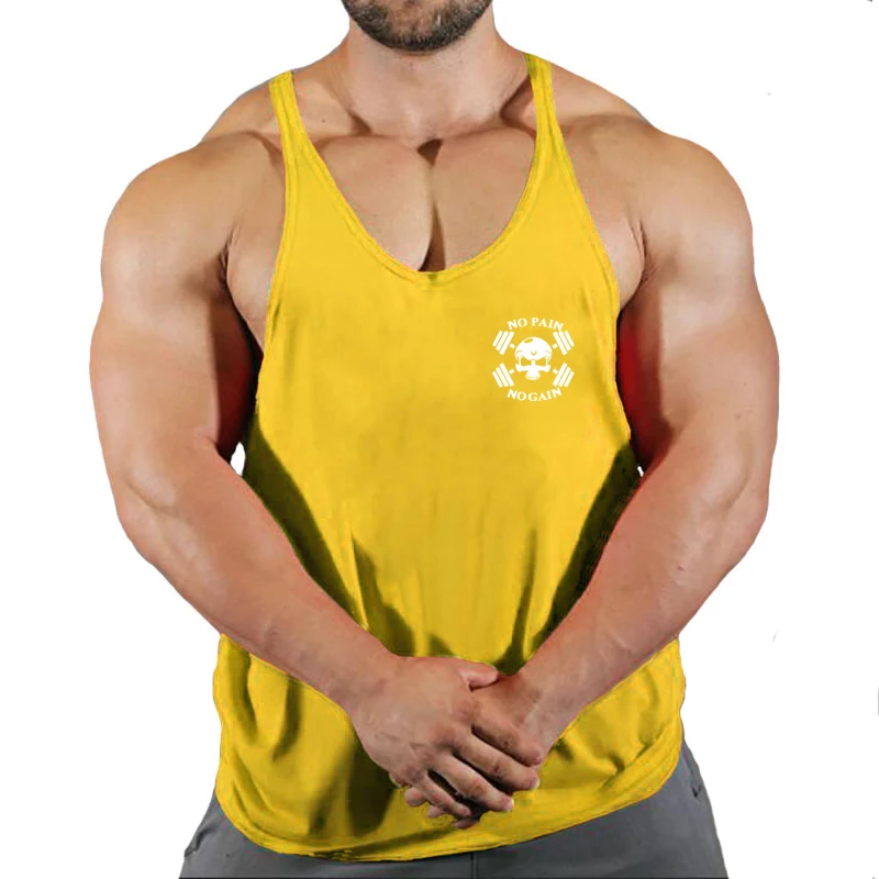 Summer Sports Breathable Sleeveless Vest Gym Fashion Casual Vest Top Quick Dry Men\'s Fitness Outdoor Running Vest Printed Top