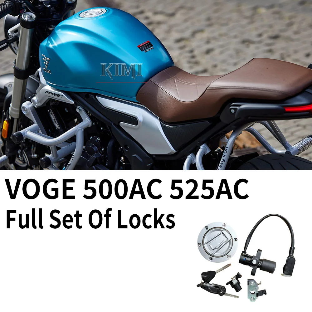 For VOGE 500AC 525AC Motorcycle Modification Full Set Of Locks Key Lgnition Switch LX500-F/S Fuel Tank Cap Lock Accessories