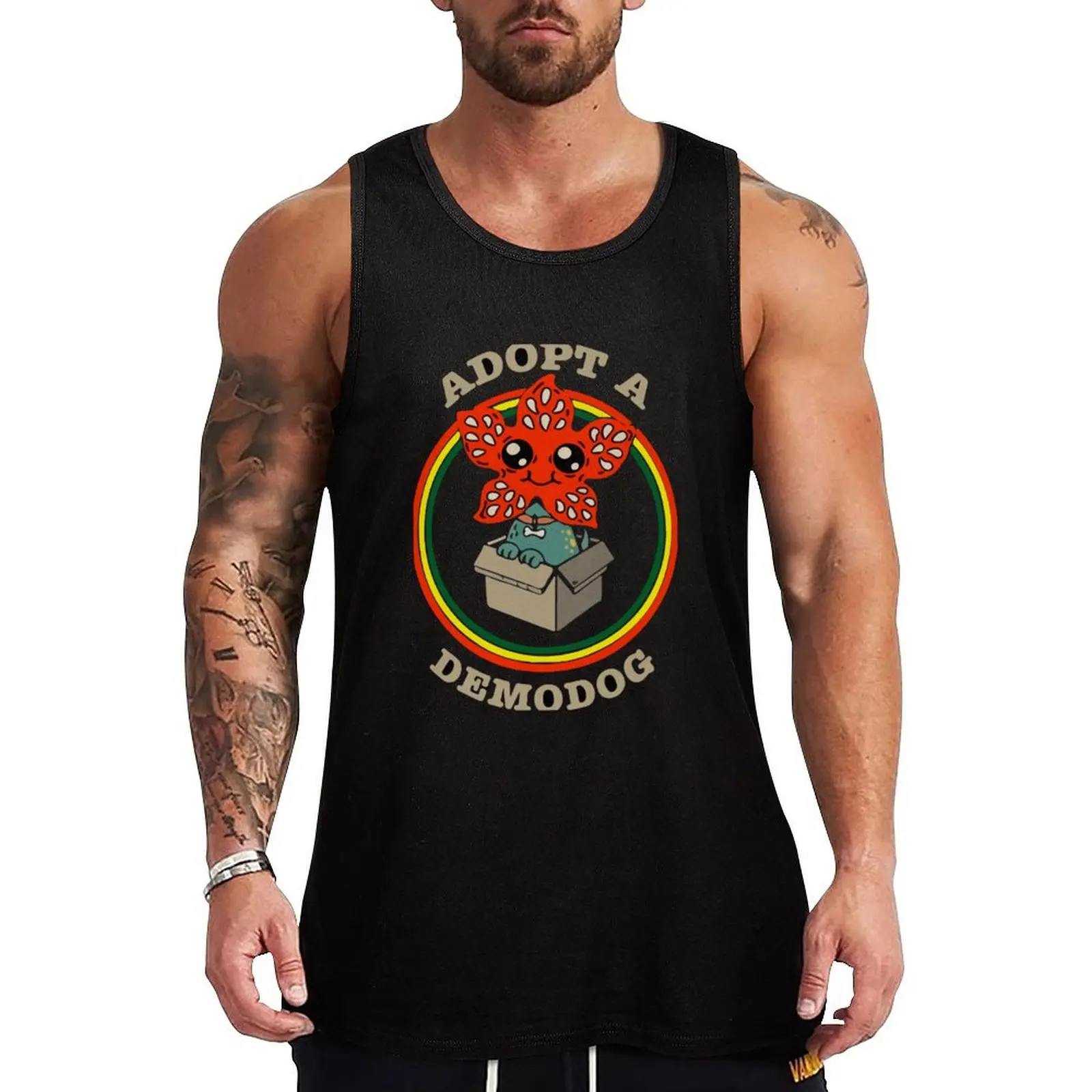

Adopt A Demodog Demodog Tank Top Trendy Print Tank Top Fashion Graphic Sleeveless Top