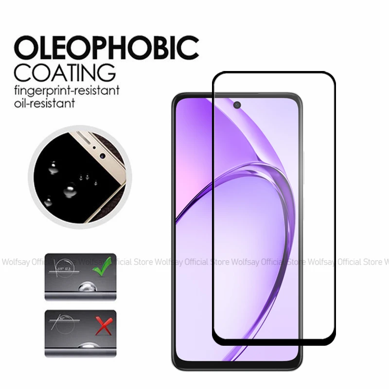 2/4PCS Tempered Glass For OPPO A3 4G Screen Protector For OPPO A3 4G Glass Full Glue Cover Protective Phone Film For OPPO A3 4G