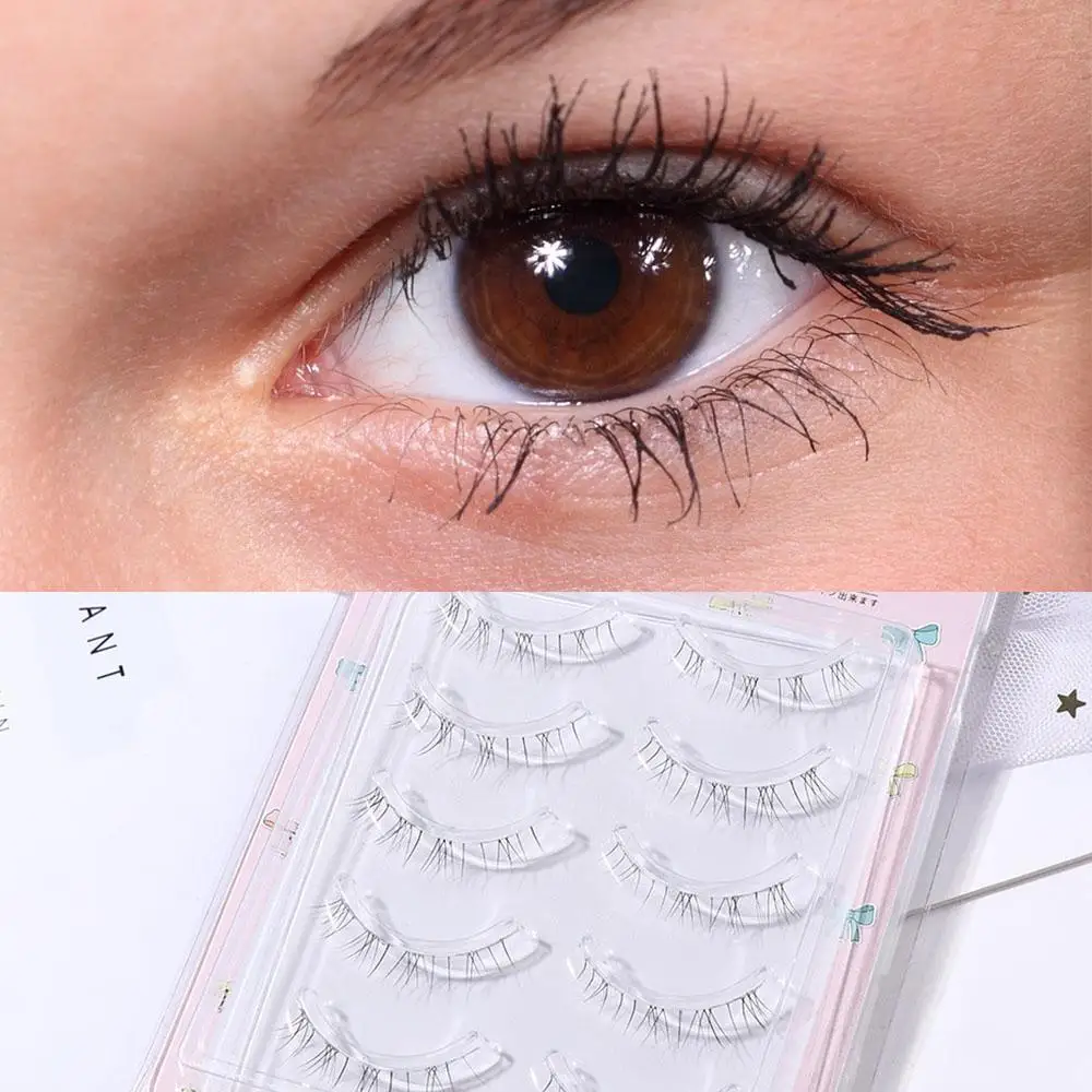 Fashion Fairy Women Grafting Wispy Under Eyelashes Lower Eyelashes Extension Makeup Tool Full-strip Eye Lashes False Eyelashes