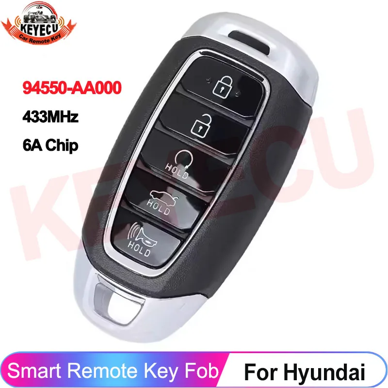 

94550-AA000 NYOMBEC5FOB2004 для Hyundai Elantra Avante CN7 2021 2022 2023, 6A чип, 433.92 МГц, бесключевой дистанционный ключ для автомобиля