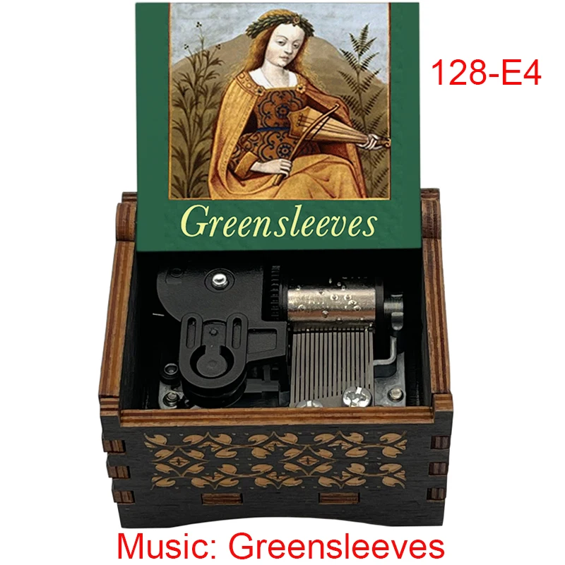 Greensleeves Music Box English Folk Song 18 Note Melody Girlfriend Wife Family Christmas Party New Year Gift