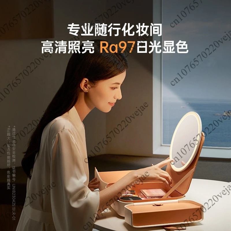 Business camping bag bag mirror LED smart makeup mirror with light portable gift