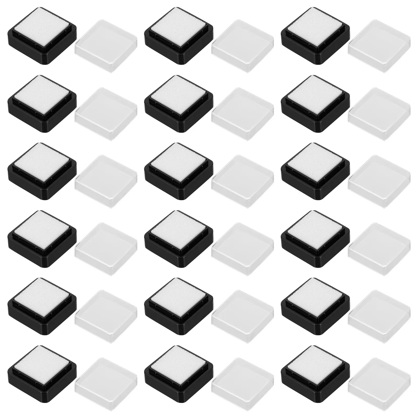 18Pcs Empty Craft Stamp Set For Ink Pad For Journaling Christmas Card Stamps Blank Pads Sponge Fingerprint