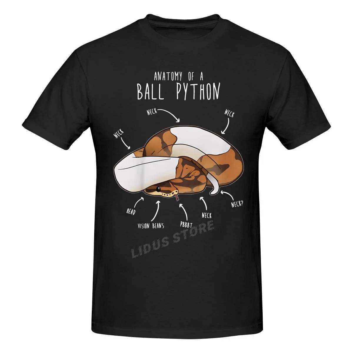 

Anatomy Of Ball Python Funny Snake Lover T Shirts Summer Style Graphic Cotton Streetwear Short Sleeve Birthday Gifts T-shirt