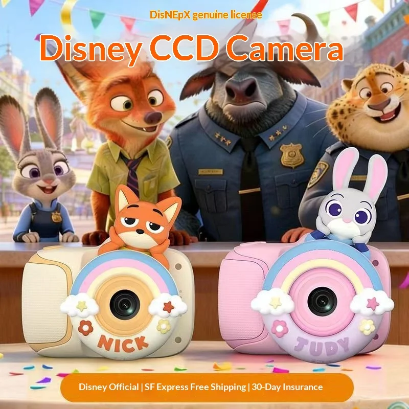 

Детская камера Disney Zootopia Nick CCD 2026, новая игрушка для записи фото и видео с высоким разрешением, подарок на день рождения для мальчиков и девочек