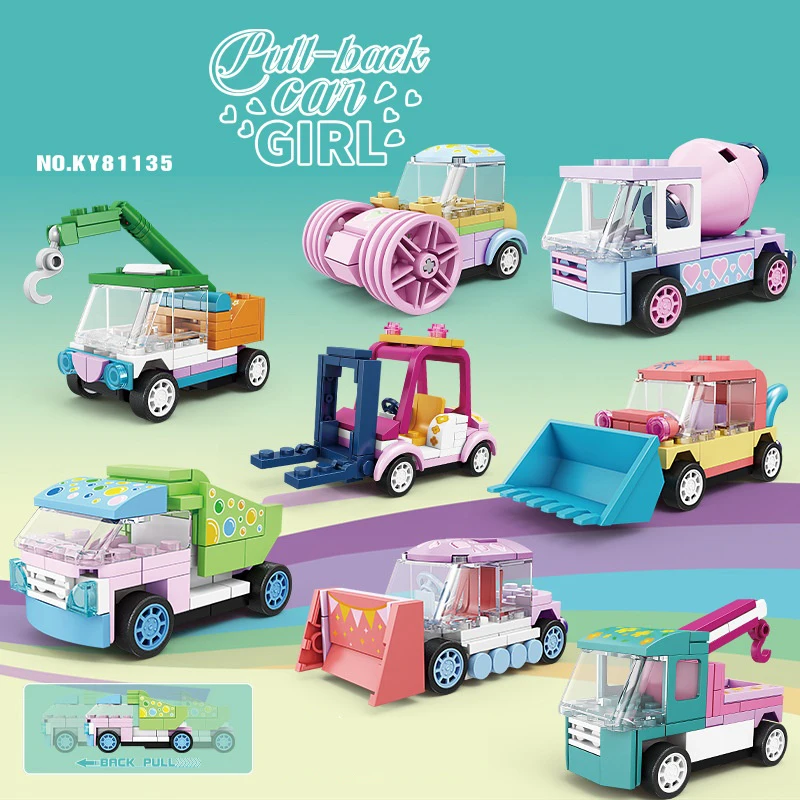 

2025 Kids Engineering Vehicle Excavator Blocks Build Set for Boys and Girls Toys for Gifts Construction Toys Game