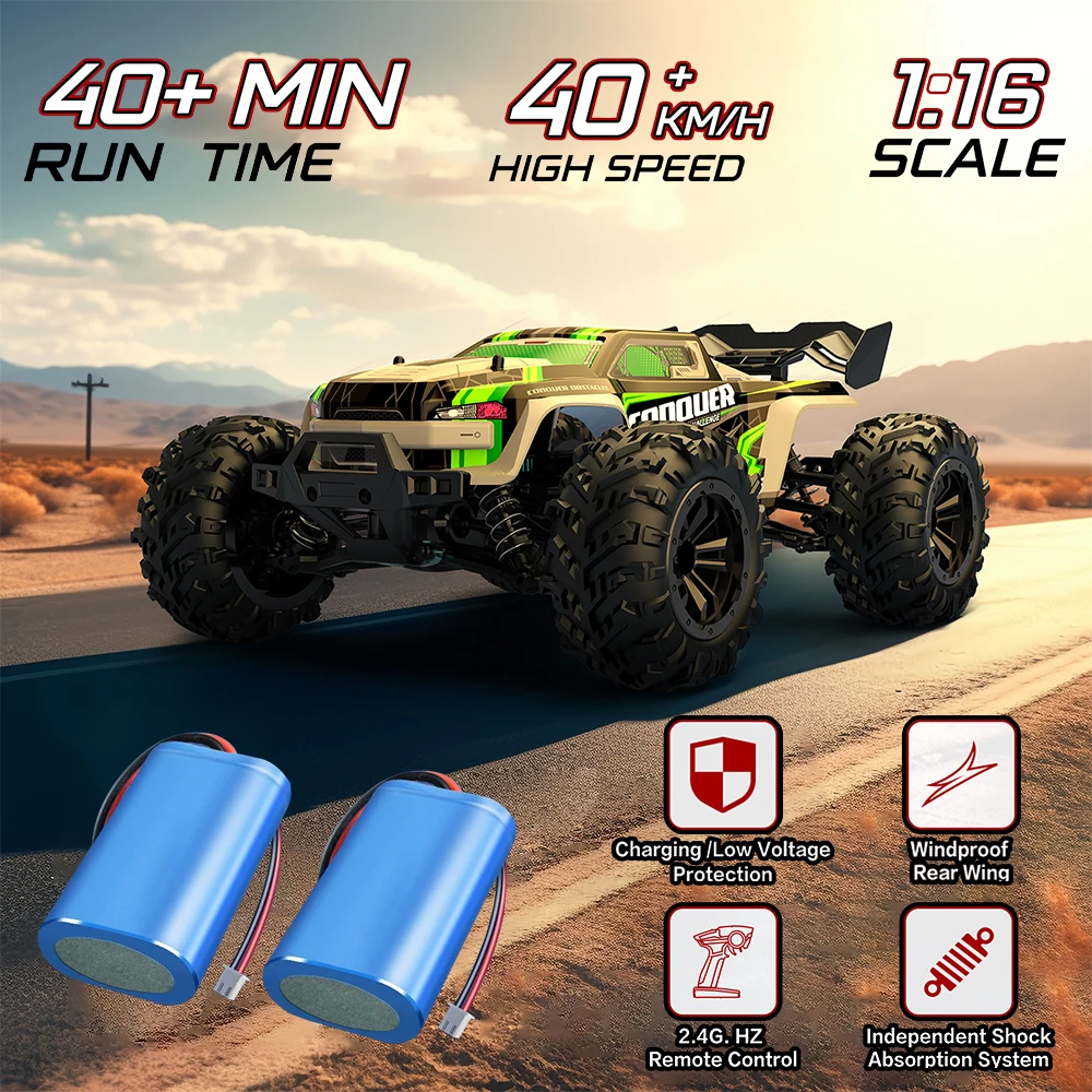Remote Control Car 1/16 RC Car 50km/h 2.4G Remote Control 4WD Off-road High Speed Hobby Toy Off-Road Control Trucks For Children