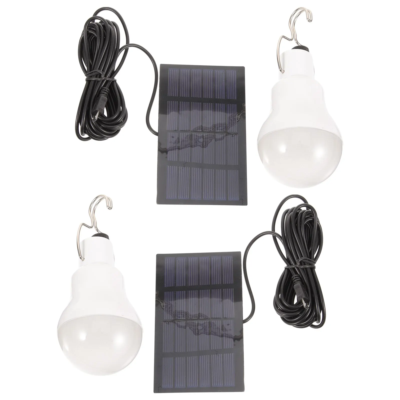 

2 Pcs Solar Camping Lights Powered for Indoor Outdoor Use Abs Material Fit for Garden Patio Yard Hiking Fishing Tent