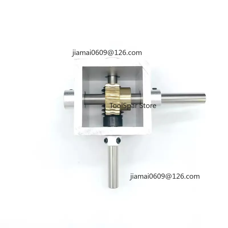 Small Worm Gear Reducer Gearbox 90 Degree Right‑Angle Reversing 1:10 1:20 Ratio