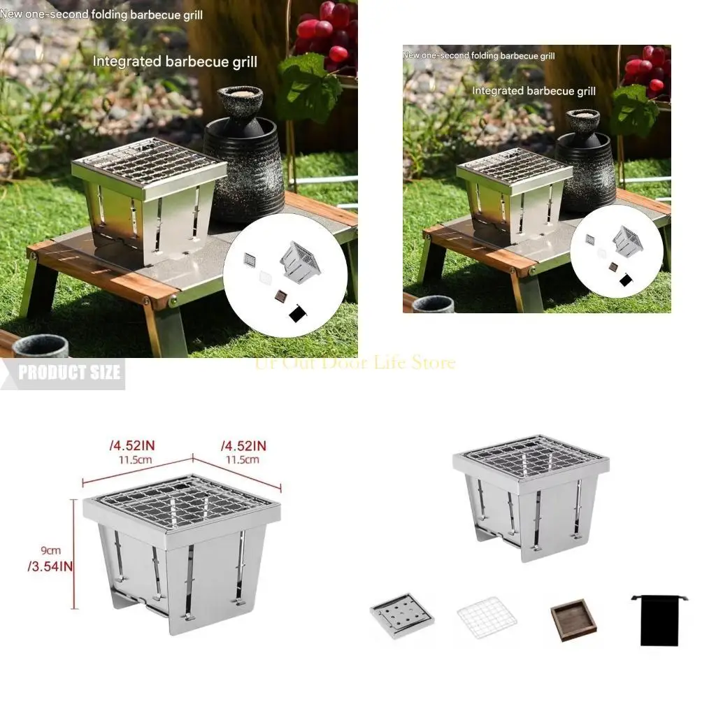 

77UF телескопические грили из нержавеющей стали для путешествий, универсальный инструмент для приготовления пищи для активного