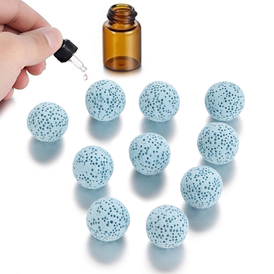 1PCS/Lot Mexico Chime Perfume Bead Ball For Aromatherapy Lockets Necklace Accessories 16mm Colorful Volcanic Stone Ball Jewelry