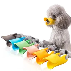 1Pc S M L colorful Dog Silicone Duck Mask for Pet Dogs Anti Bite Stop Barking Small Large Dog Mouth Pet Dog Accessories