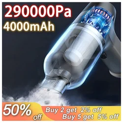 Aspirador de pó sem fio do carro, Espanador portátil, Bomba de vácuo para casa, Sem fio portátil, Sucção forte, 4 em 1