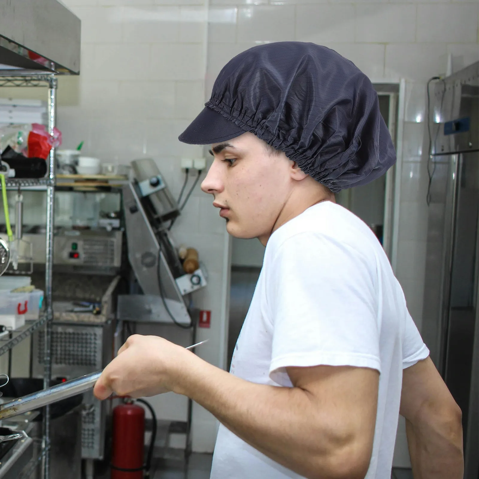 3Pcs Lightweight Chef Hat Unisex Design Skin-Friendly Material Professional Cooking Hat for Restaurant Kitchen Staff Waiter