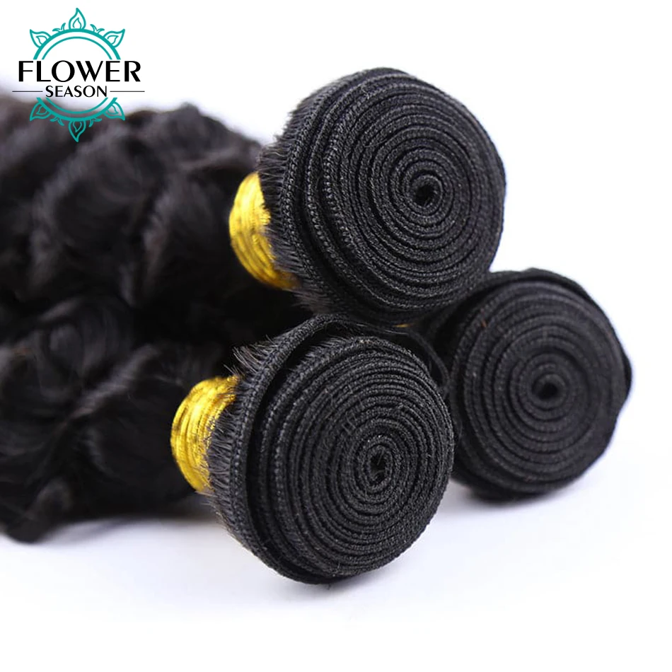 Human Hair Bundles Deep Curly Weaving Bundles Hair 1 3 4 Bundles Remy Hair Extensions Double Weft Wholesale 100g/Bundles