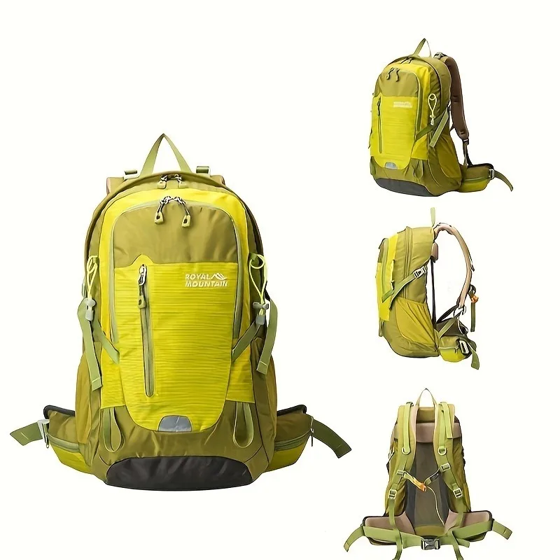 1pc Hiking And Outdoor Camping Trips Backpack, 10.57gal Large Capacity Backpack, Lightweight Waterproof Durable Nylon Backpack